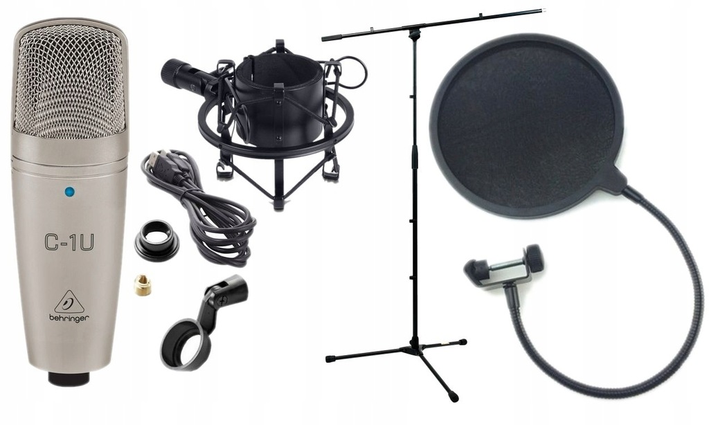 BEHRINGER C1U MIKROFON POJEMNOŚCIOWY USB SET 5 7823074294 oficjalne archiwum Allegro