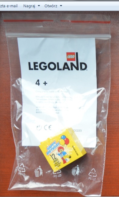 LEGO kolekcjonerski 12Lat Legoland Deutchland wys0