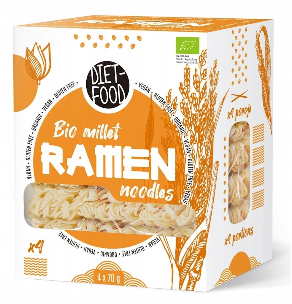 MAKARON (JAGLANY) RAMEN BEZGLUTENOWY BIO 280 g - D