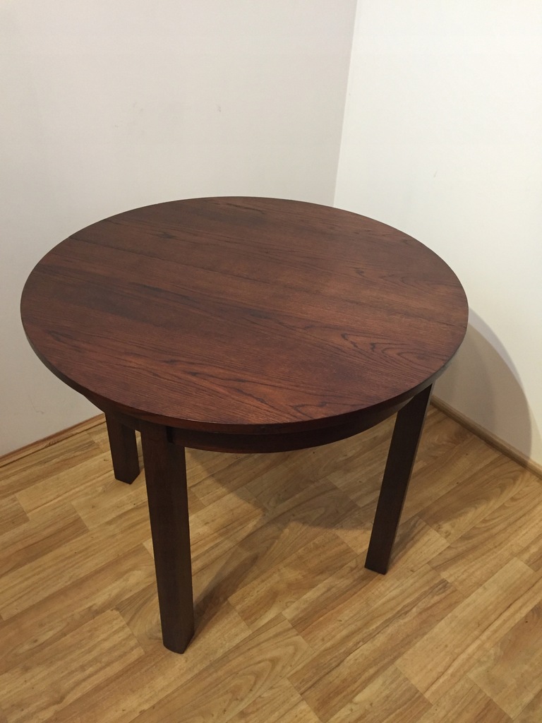Stół okrągły rozkładany śr.90cm. Po renowacji