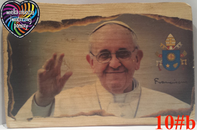 Obrazek na drewnie, "Papież FRANCISZEK" - 10#b