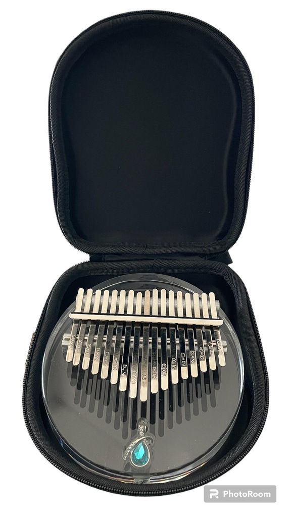 Kalimba 17 klawiszy Przezroczysta akrylowa z młotkiem instrument