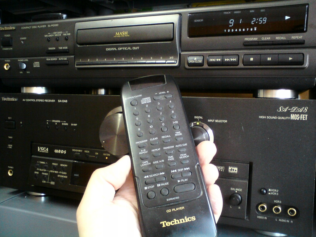 CD TECHNICS SL-PG590 wyjście optyczne, pilot