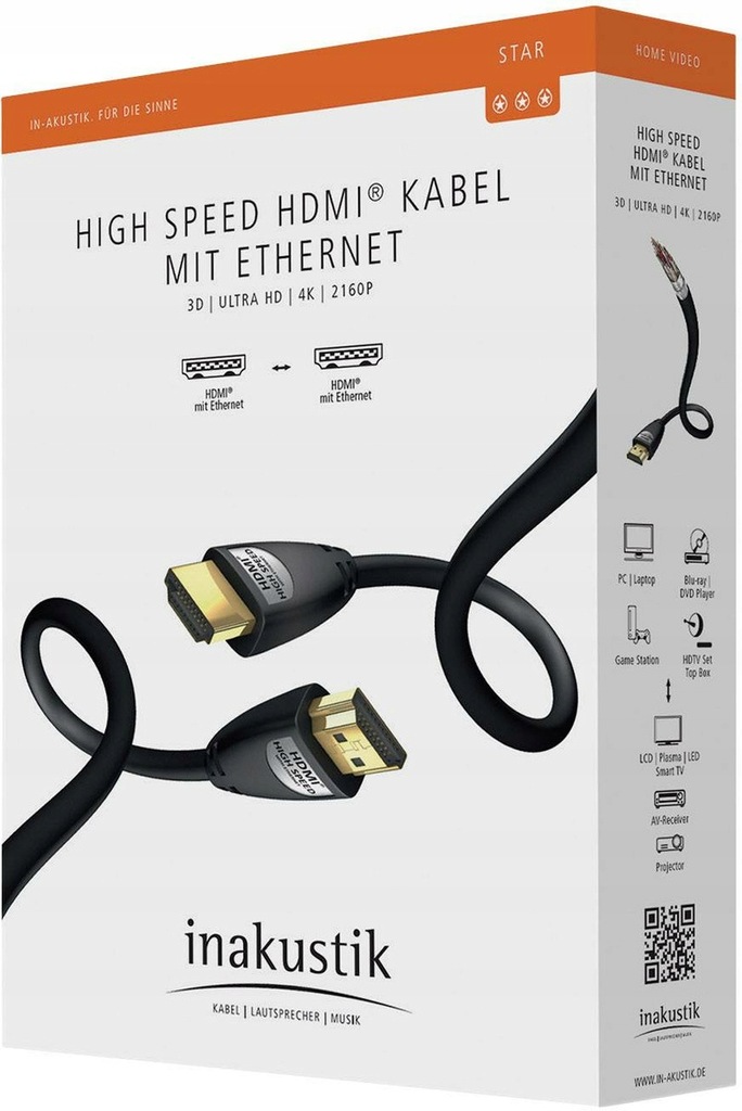 INAKUSTIK 009245  Câble HDMI Optique 2.1 TAILLE 3 Mètres