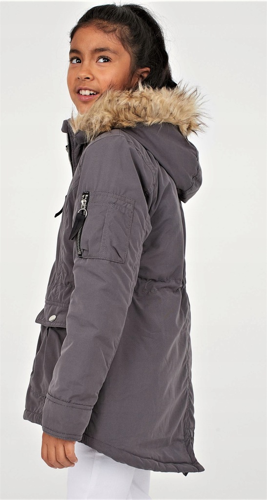 H&M ŚLICZNA kurtka GREY r.158 ALASKA parka