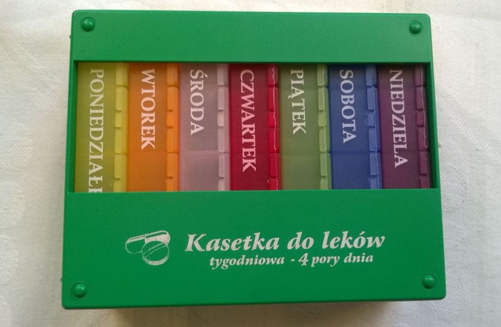 Kasetka do leków - 4 pory dnia