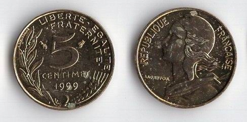 FRANCJA 1999 5 CENTIMES