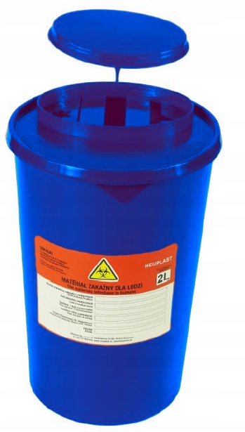 Pojemnik na odpady med. 2L niebieski