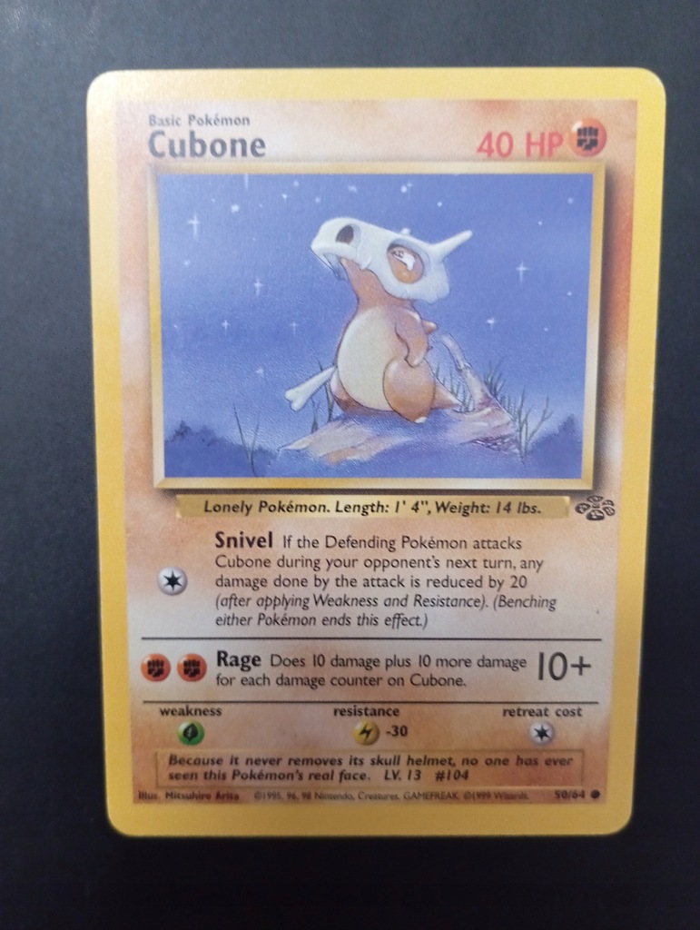 Cubone Jungle 1999 rok 50/64 POKEMON TCG