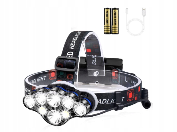 Premium headlamp with 8 LEDs