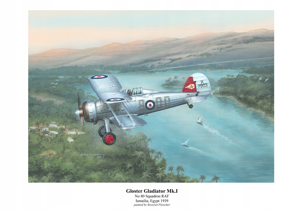 REPRODUKCJA OBRAZ Gloster Gladiator Mk.I