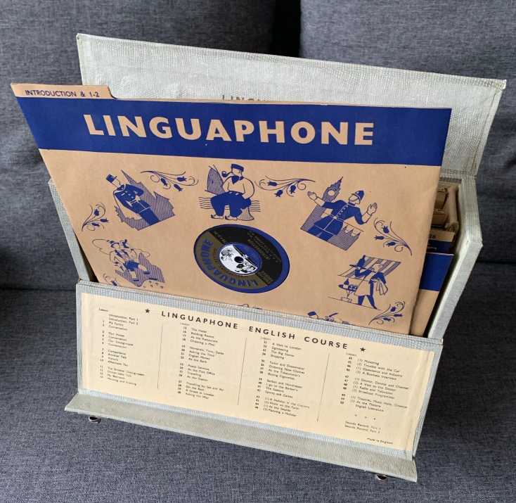 VINTAGE LINGUAPHONE RECORDS VINYL english