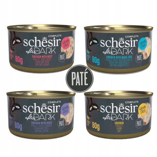 Schesir Cat After Dark Pate mix smaków 4x80g