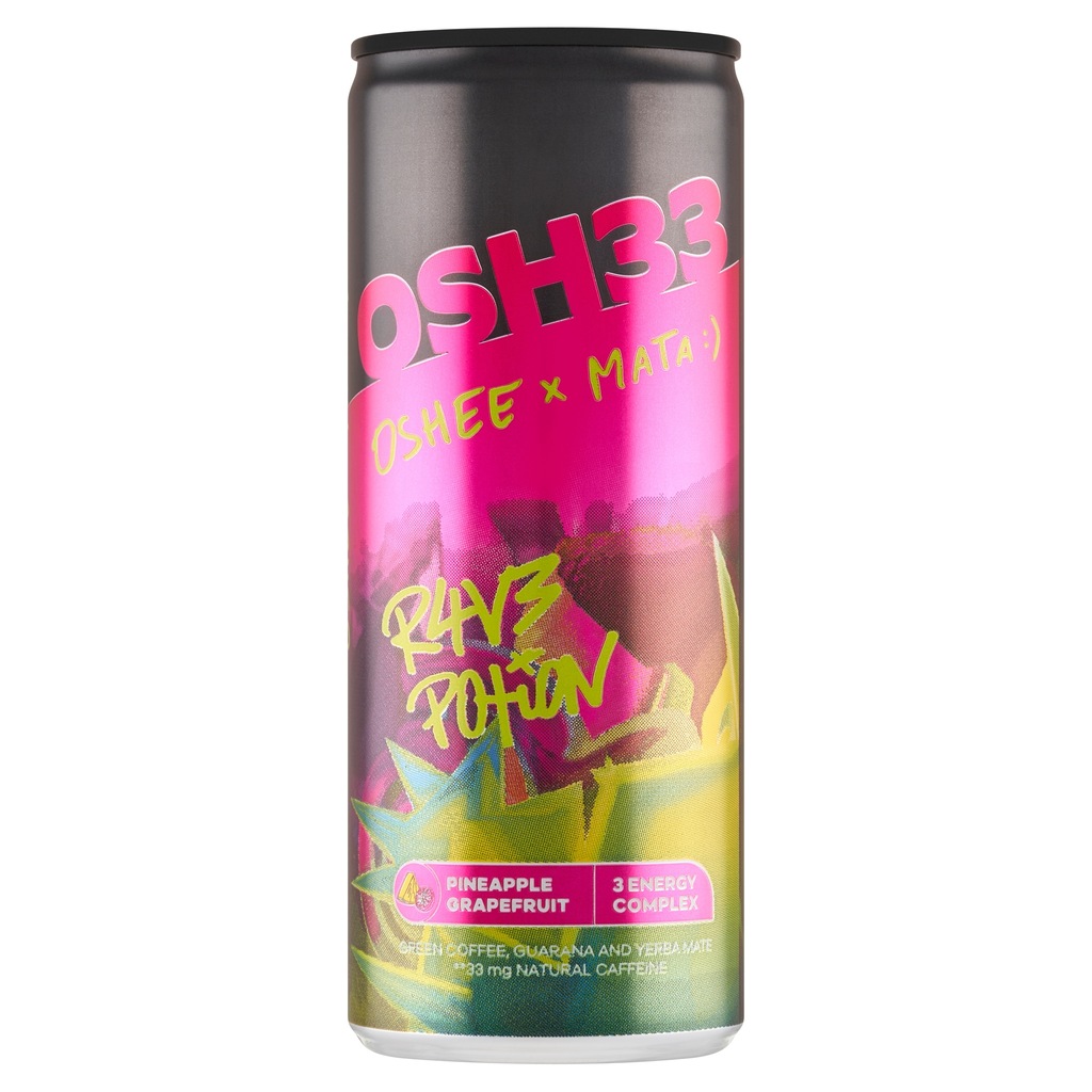 Oshee x Mata Rave Potion Napój gazowany o smaku ananas-grejpfrut 250 ml