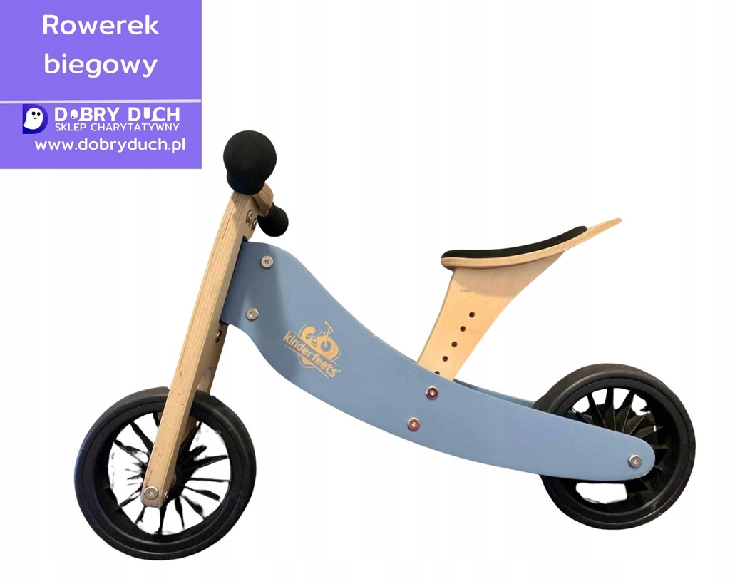 Rowerek biegowy drewniany 2w1 Kinder feets