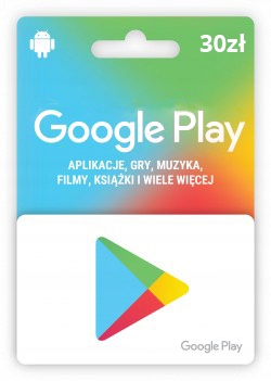 Karta podarunkowa Google Play 30 zł PLN KUPON KOD