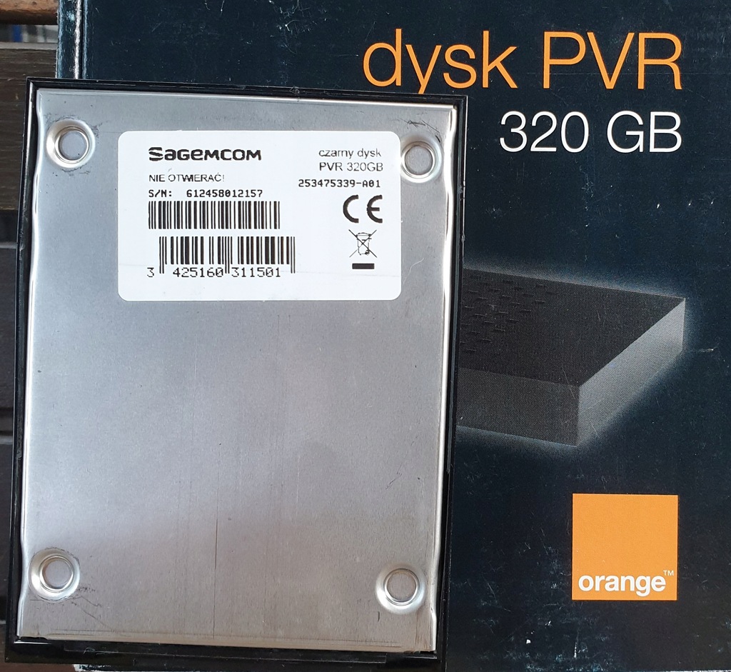 DYSK WYMIENNY PVR 320GB SAGEMCOM ORANGE UHD88