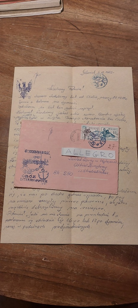 Decyzja o internowaniu koperty Strzebielinek 1981