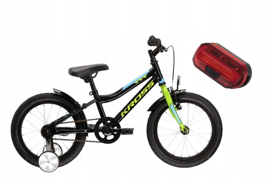 Rower dziecięcy Kross 16 cali czarno lim + prezent 11475800909