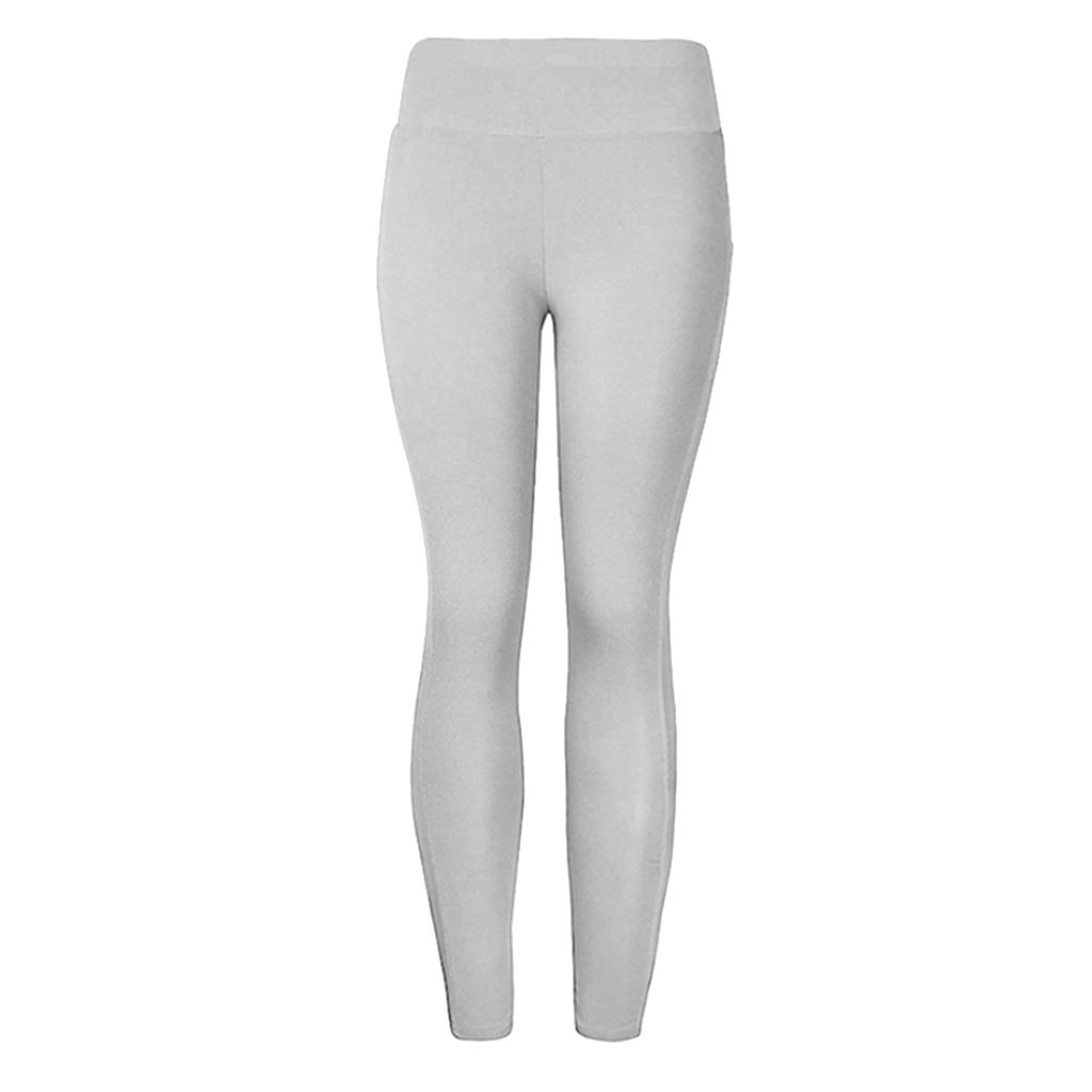 Stretchy Yoga Pants with Pockets Women Lift Gray L