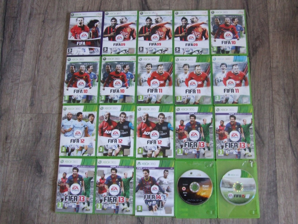 Zestaw Gier Xbox 360 Fify 08-15 20 Gier