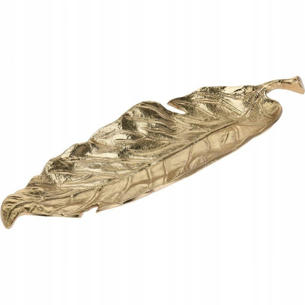Patera liść złota 43x14 cm