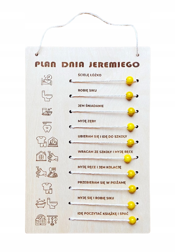 Tablica obowiązków planer plan dnia dla dzieci