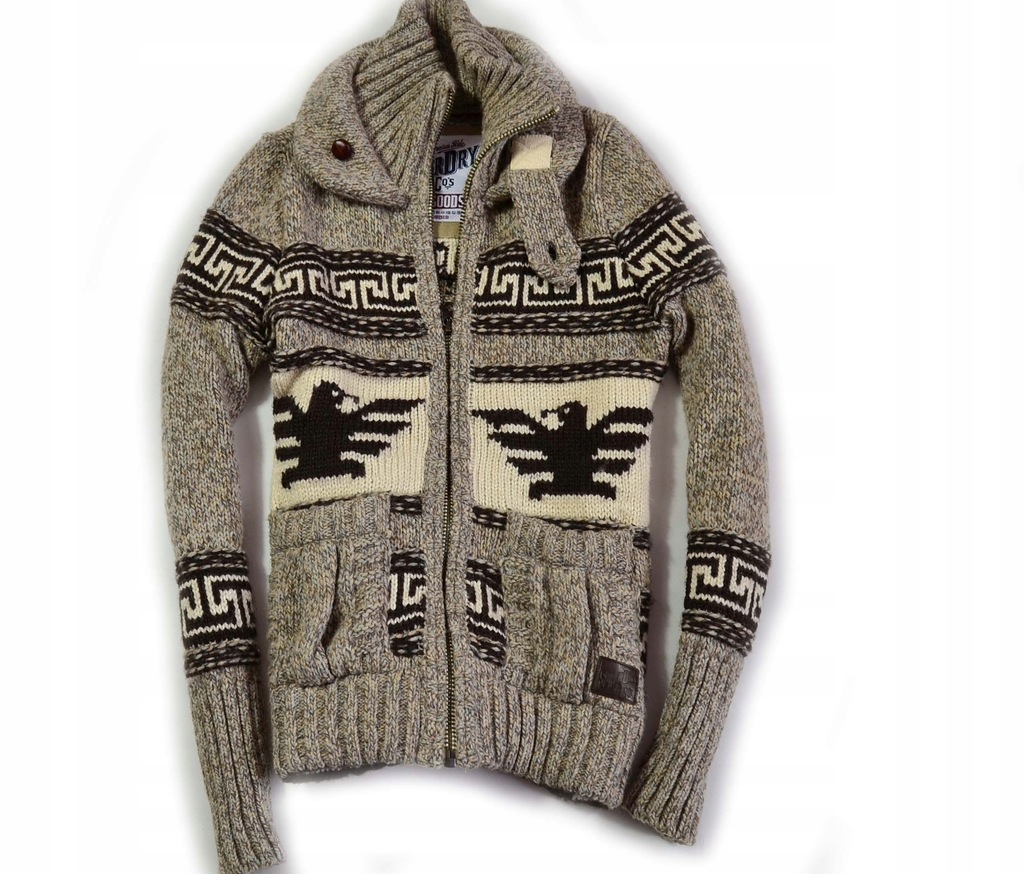 SUPERDRY_ NORWESKI_ GRUBY_ MIĘSISTY_ M