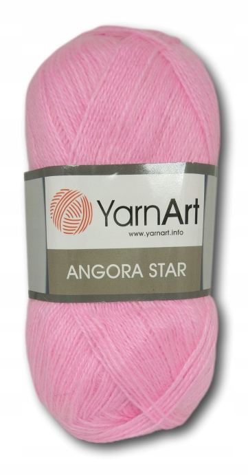 Włóczka YarnArt ANGORA STAR wełna/akryl róż 10119