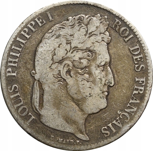 6. Francja, 5 franków 1838 A, Ludwik Filip I