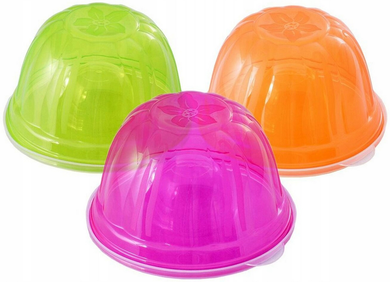 FOREMKI POJEMNIKI DO GALARETEK DESERÓW NA ZIMNO ZAMYKANE KOMPLET 3szt