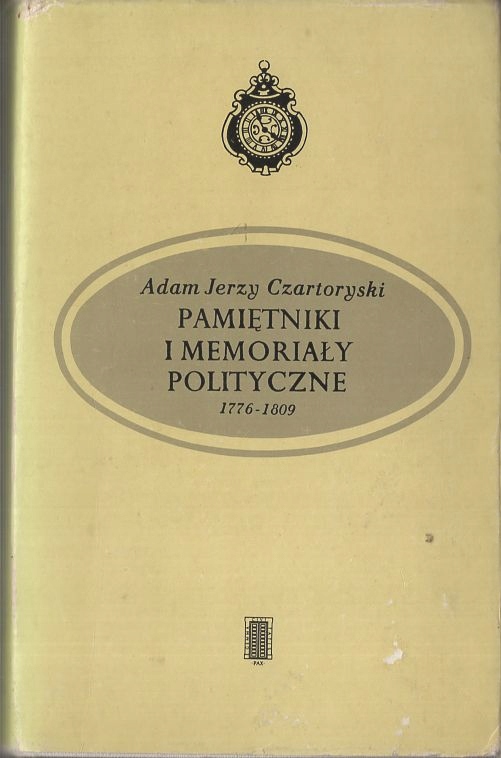 Czartoryski Pamiętniki i memoriały polityczne 1776