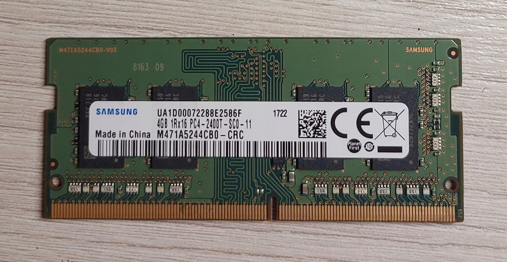 Pamięć RAM Samsung M471A5244CB0-CRC DDR4 4GB 2400T OEM HP Hewlett Packard