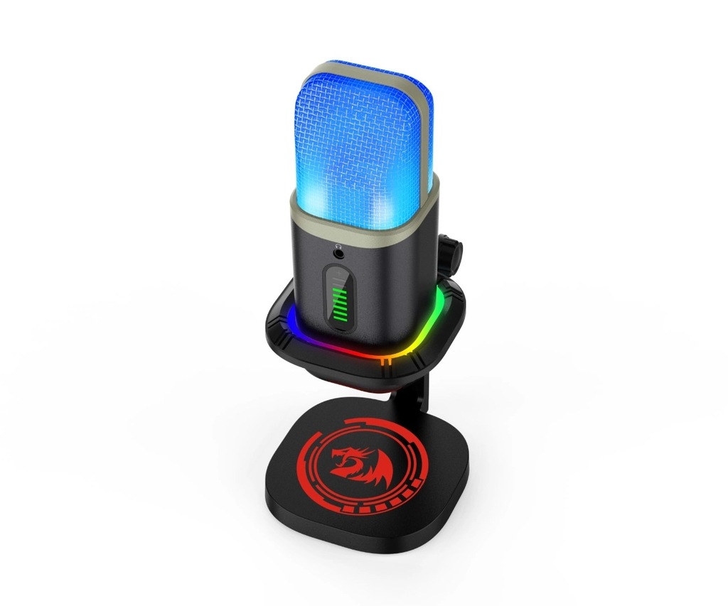 Mikrofon Redragon GM305 Echowave streaming USB-C czarny błyszczący