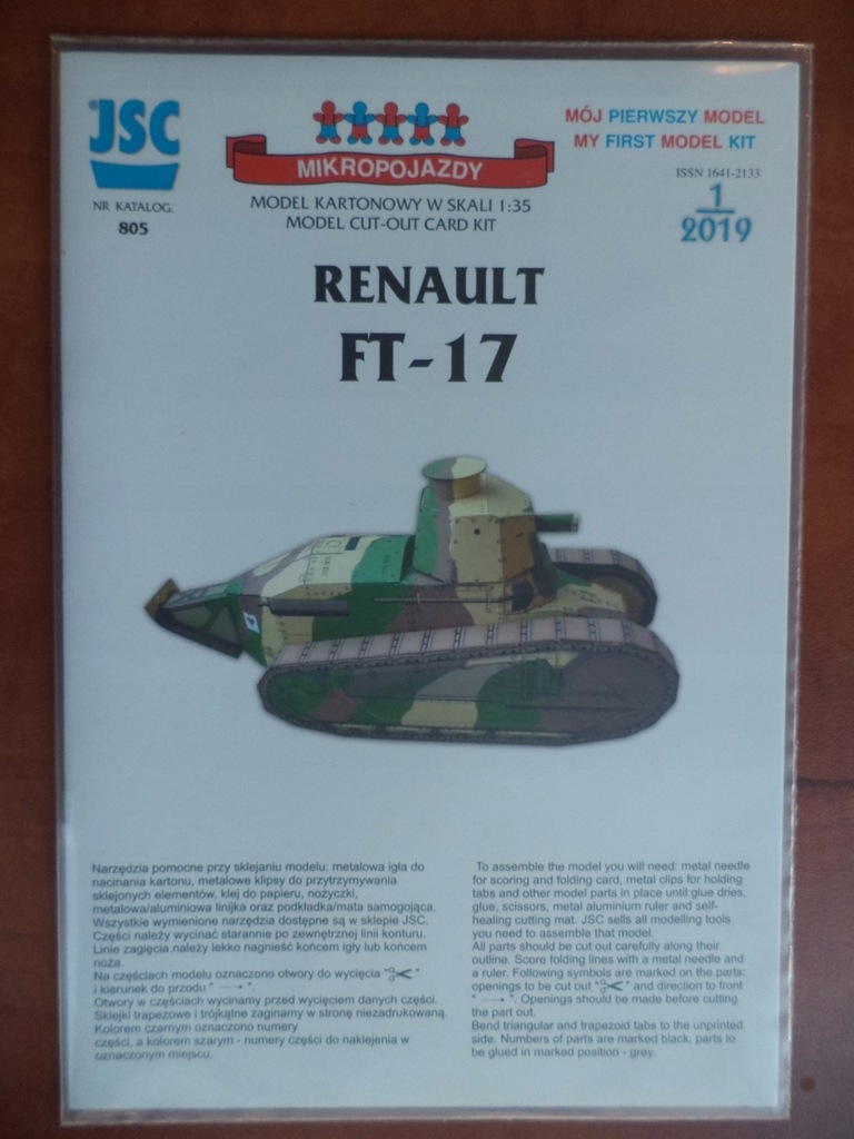 1:35 Czołg Renault FT-17 JSC 805