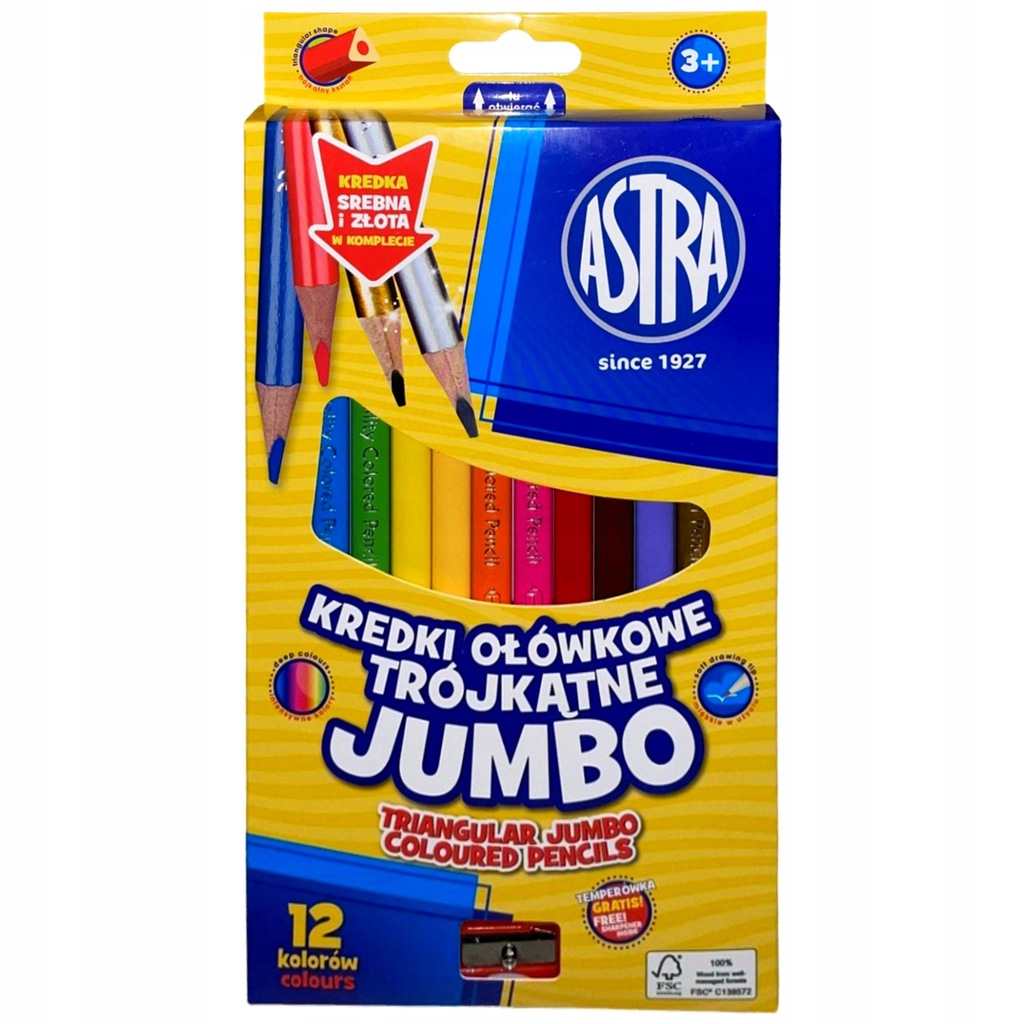 Kredki ołówkowe Astra 12 szt.