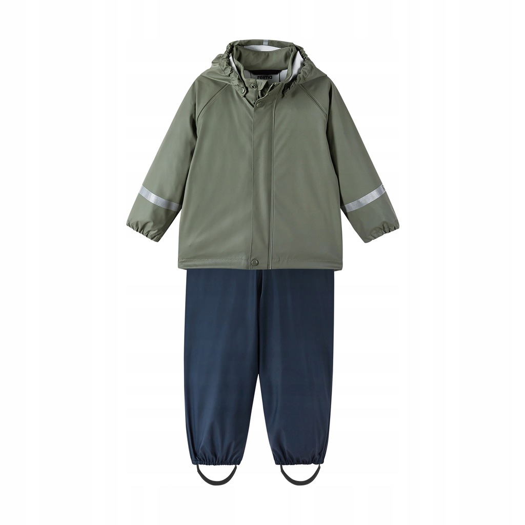 Komplet przeciwdeszczowy dziecięcy Reima Tihku kurtka+spodnie zielony 98