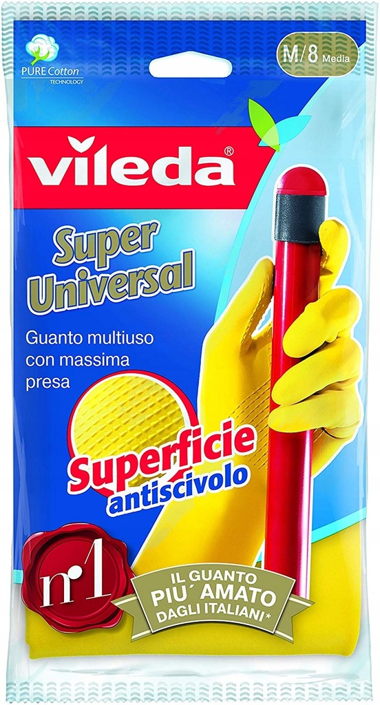 VILEDA RĘKAWICE GUMOWE ANTYPOŚLIZGOWE SUPER GRIP