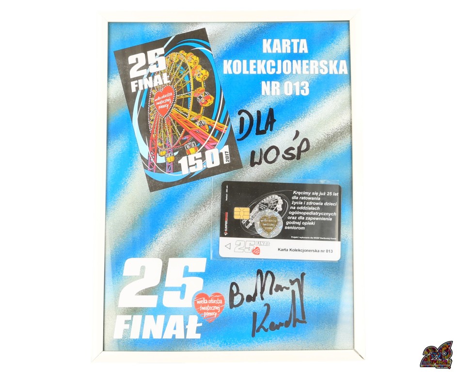 Karta kolekcjonerska nr 013 z 25 finału WOŚP