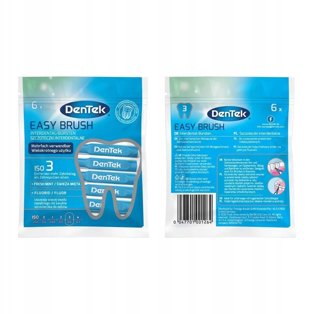 DenTek Easy Brush ISO 3, szczoteczki interdertalne