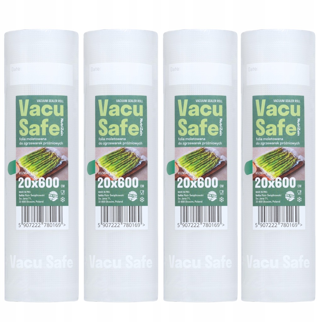 FOLIA DO ZGRZEWARKI PRÓŻNIOWEJ 20x600cm 4 sztuki NutriZein