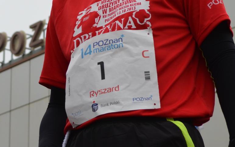 Numer startowy prezydenta na 15 Poznań Maraton