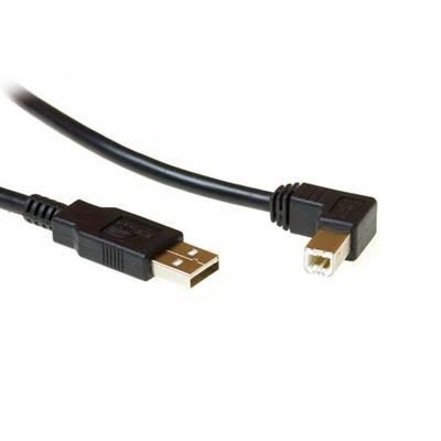 MicroConnect USB2.0 A-B 1,8 m M-M, czarny, USBAB2ANGLED2