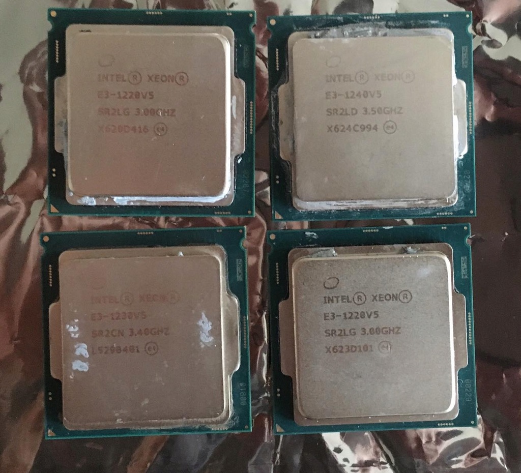 4x Procesory XEON E3-1220V5 E3-1230V5 E3-1240V5