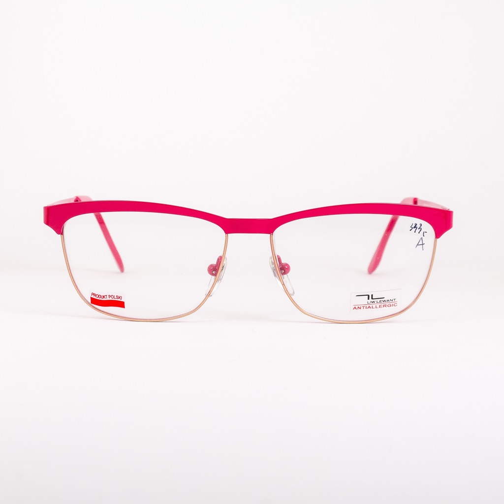 Oprawki DAMSKIE / różowe OKULARY metalowe / OOOCZY