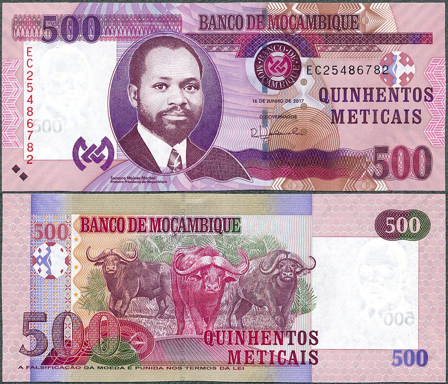 Mozambik - 500 Meticais 2017 * P153b * bawoły