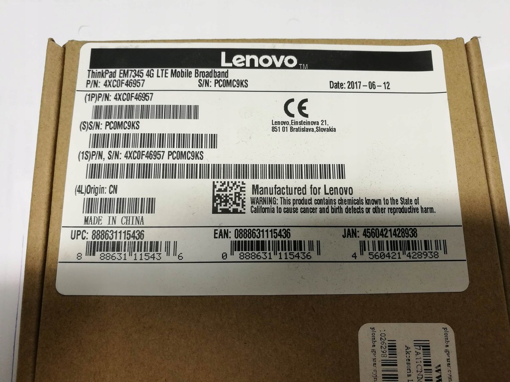 Lenovo EM7345 4G LTE