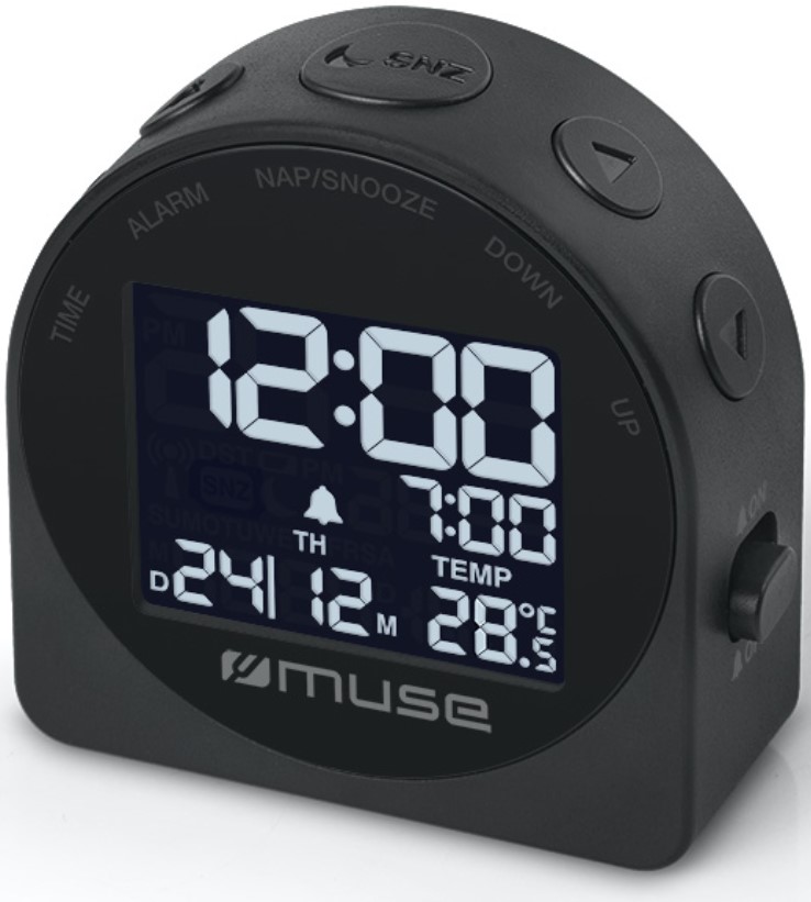 Muse Portable Travelling Alarm Clock M-09C Black