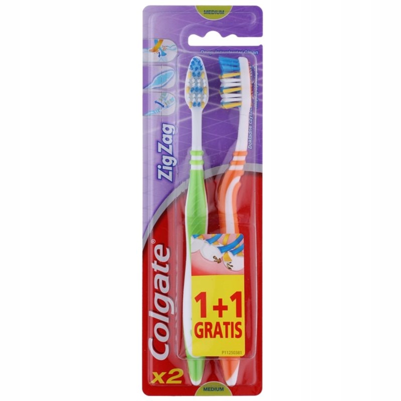 Colgate Zig Zag Medium szczoteczki do zębów medium 2 szt. 2 szt.