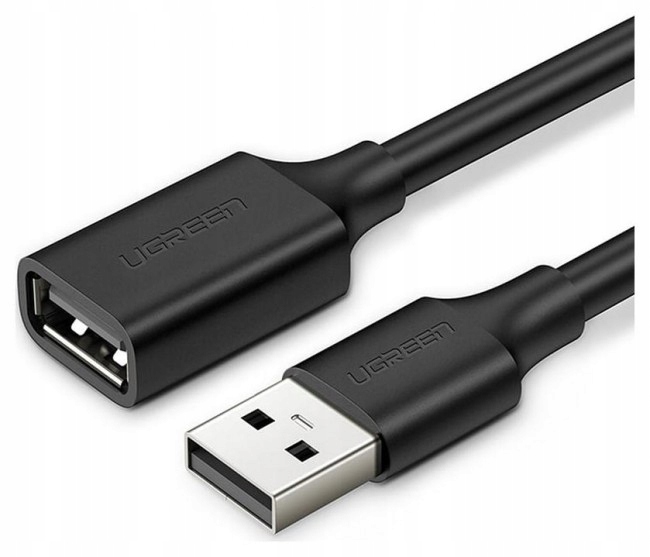 UGREEN US103 USB 2.0 przedłużający, 1.5m (czarny)